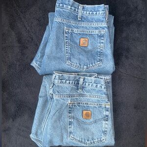 -Vintage Carhartt Relaxed Fit Flannel Lined Jeans Made In U.S.A.
-Size 33-36